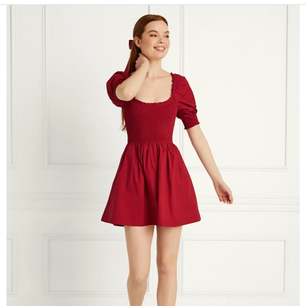 Hill House Naia Nap Dress Victorian Red Cotton